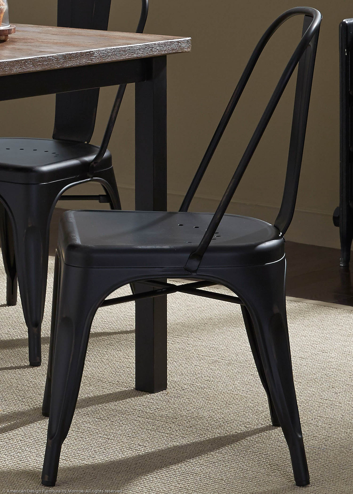 Reading Casual Bow Back Side Chair Pic 01  (Heading Bow Back Side Chair (Black)